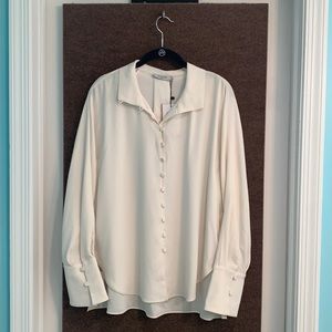 MM LAFLEUR Bridget blouse Alabaster. Large size.